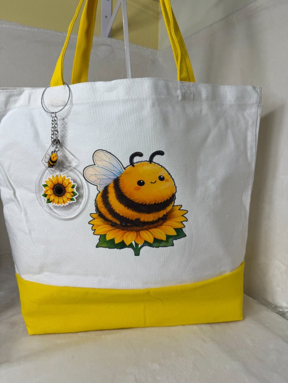 Bee & Sunflower Tote Bag Set with Matching Accessories - Picture 2 of 5